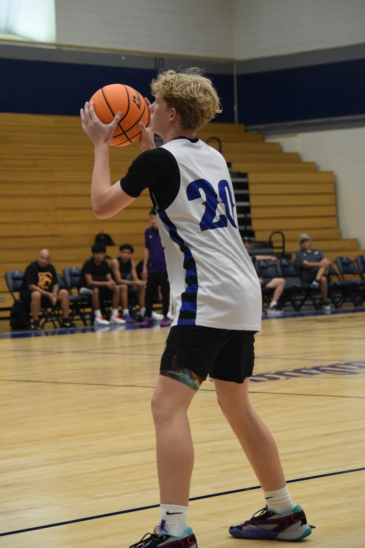 Junior Varsity: Player preparing to shoot